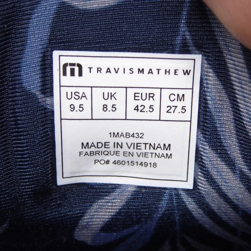 Travis Mathew Mens The Daily 2.0 Woven Sneakers Navy Blue Size 9.5